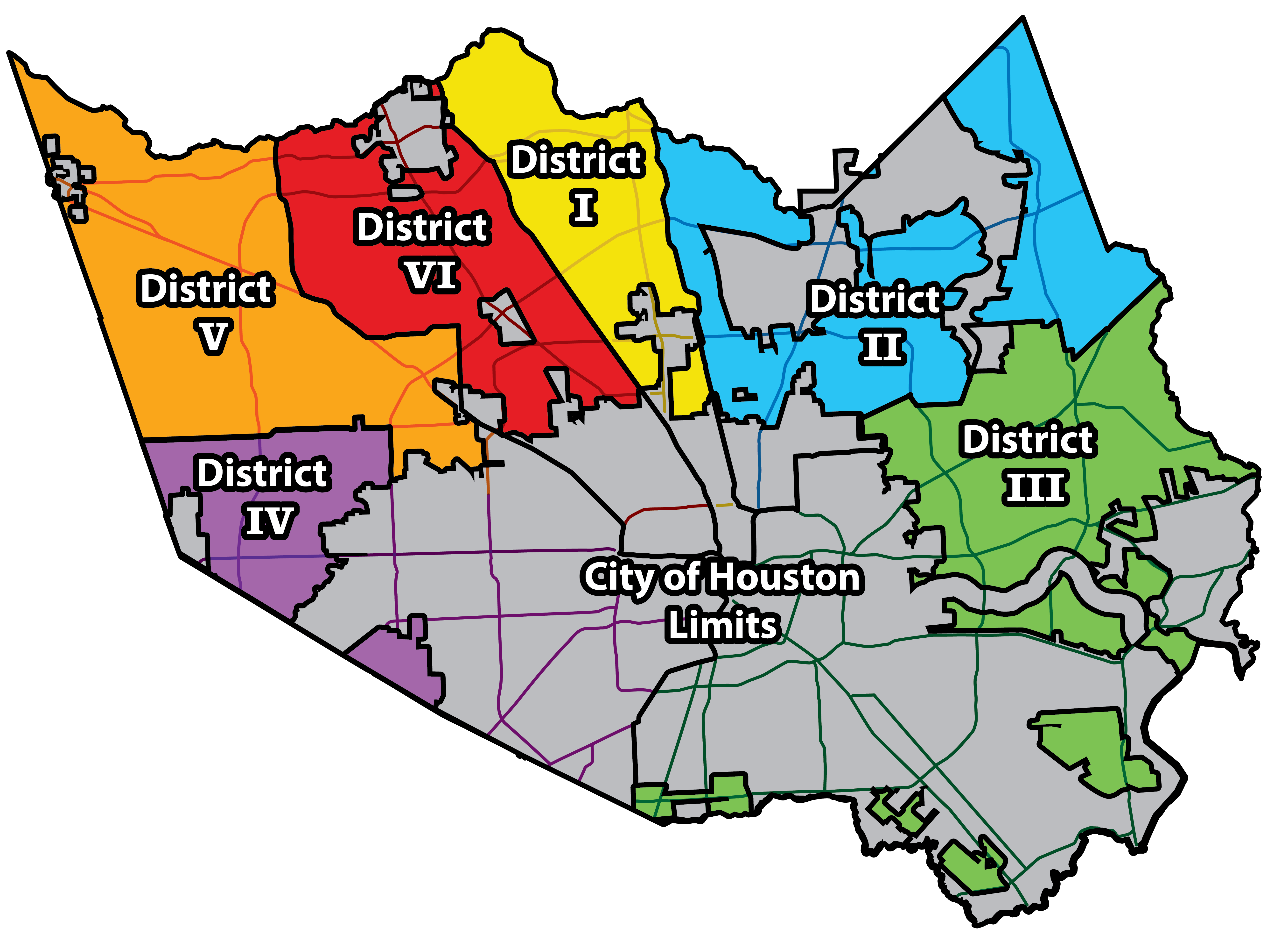 HCSO Patrol Districts Map